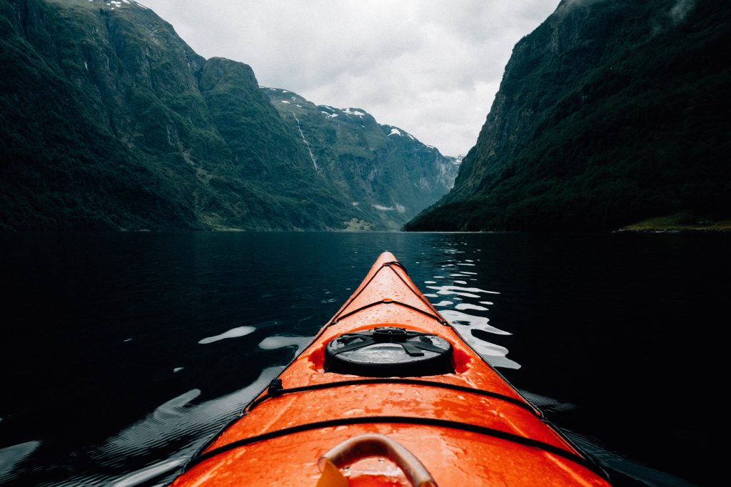 Kayak in the mountains